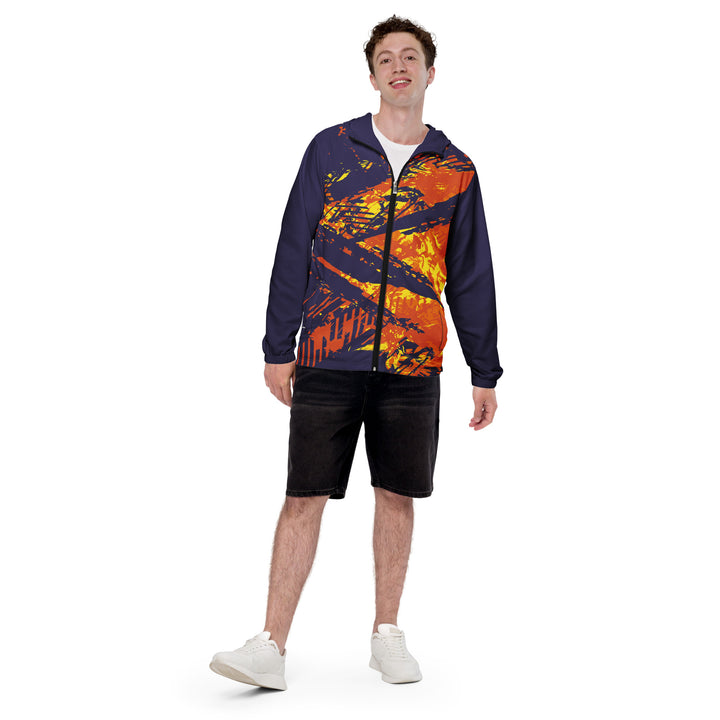 Men’s Windbreaker - Purple-Orange Nerve