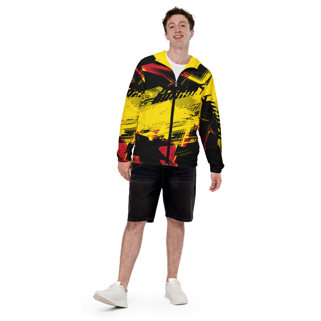 Men’s Windbreaker - Black-Yellow Rank