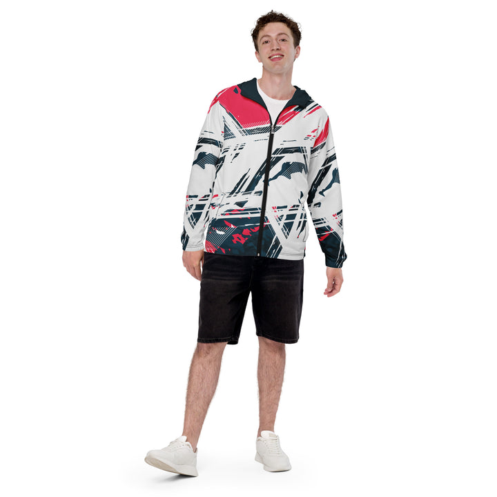 Men’s Windbreaker - White-Blue Kick