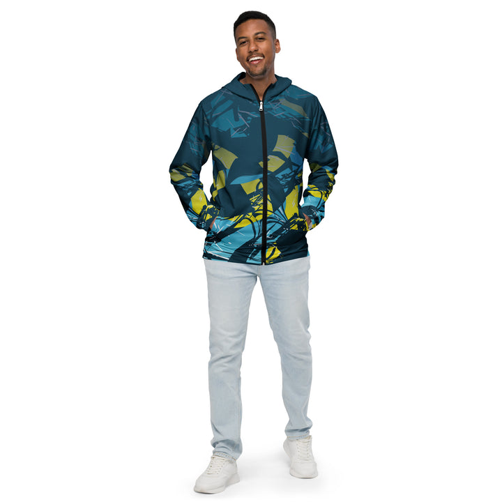 Men’s Windbreaker - Blue-Yellow Loop