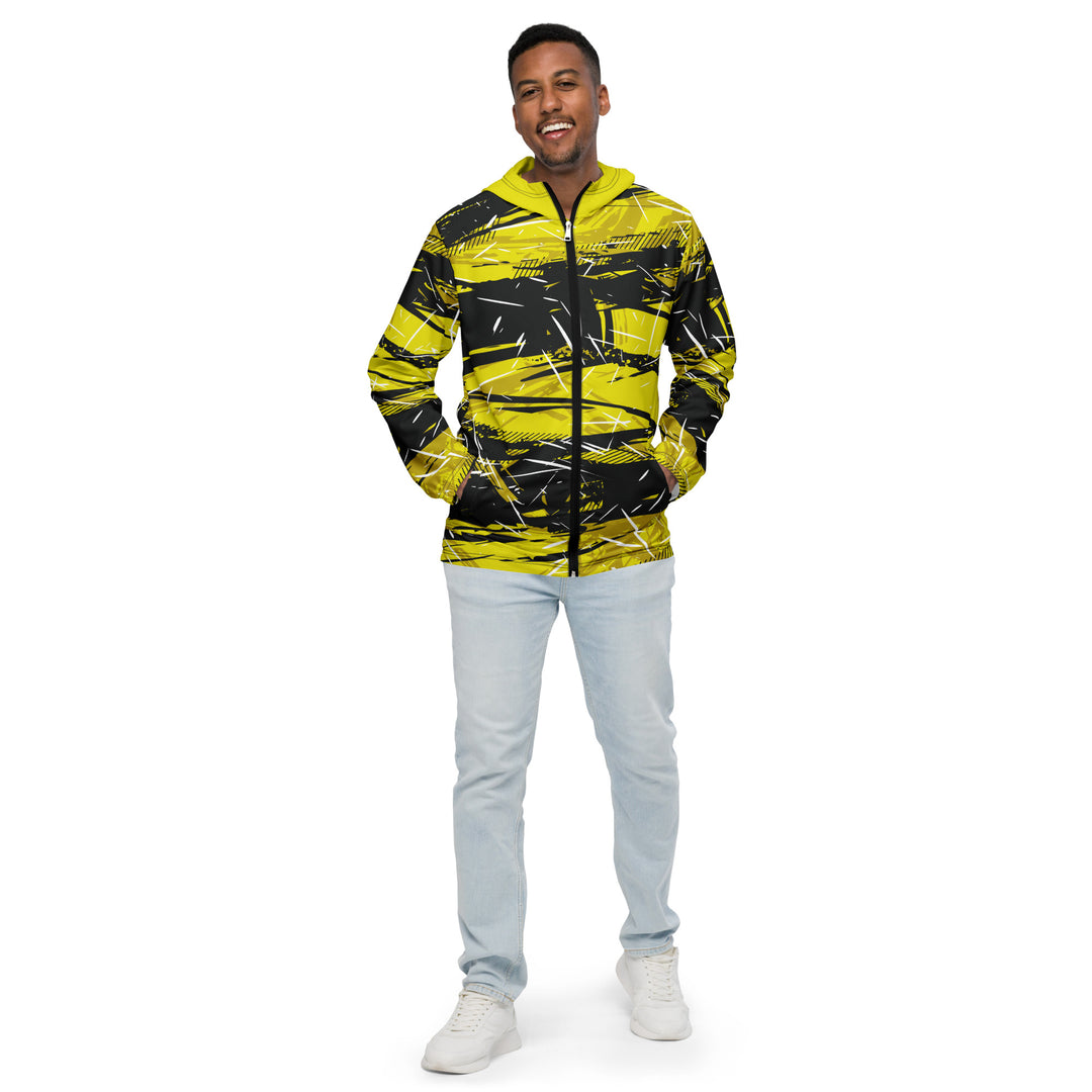 Men’s Windbreaker - Black-Yellow Control