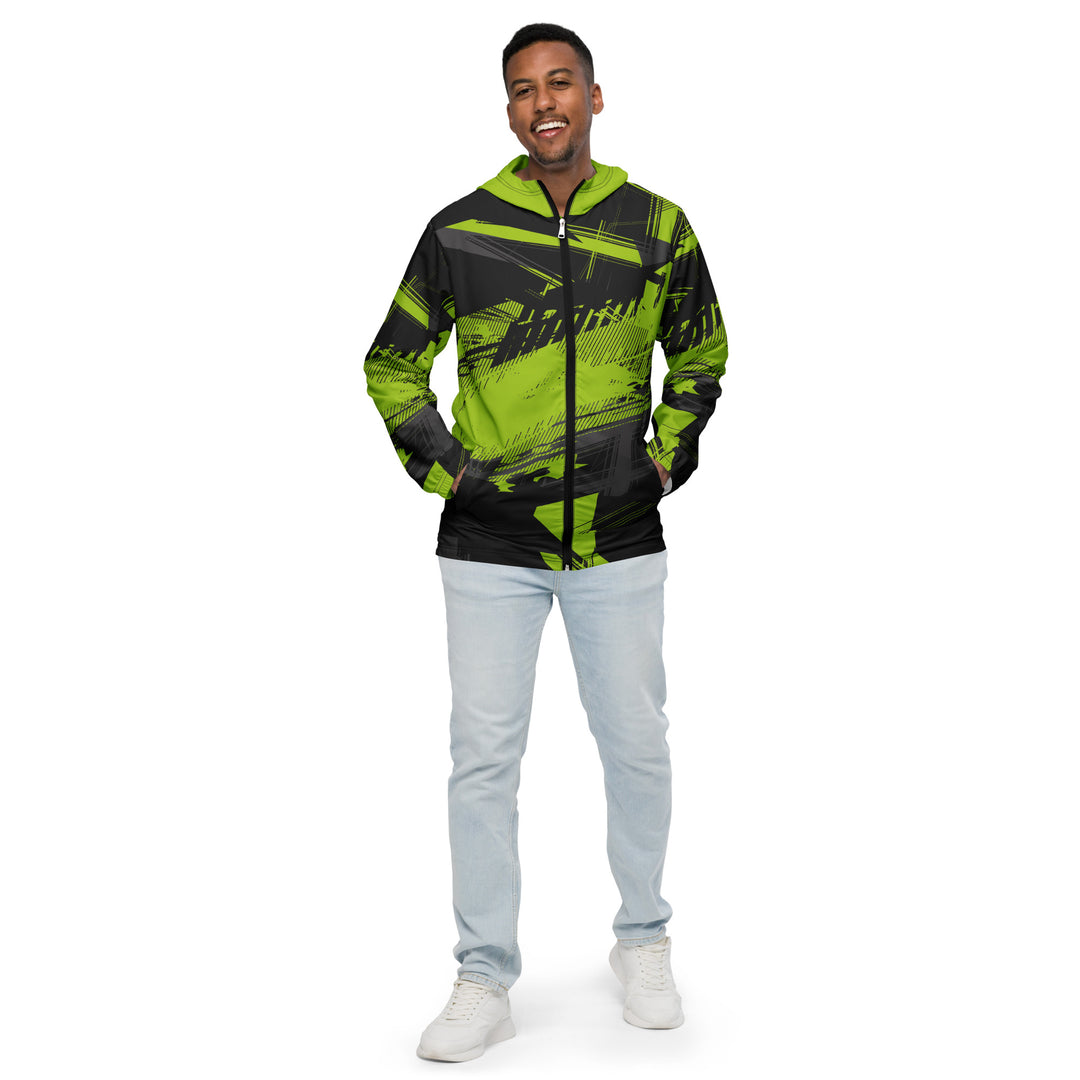 Men’s Windbreaker - Black-Green Trailer