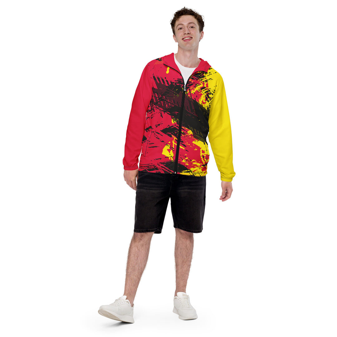 Men’s Windbreaker - Red-Yellow Clutch