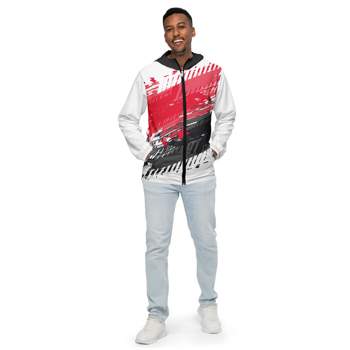 Men’s Windbreaker - White-Red Reverse