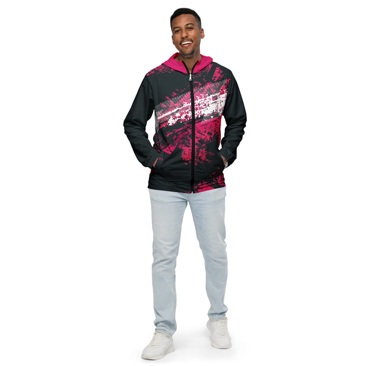 Men’s Windbreaker - Grey-Pink Select