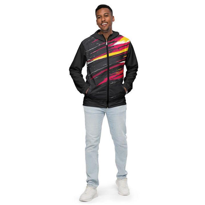 Men’s Windbreaker - Grey-Pink Shower