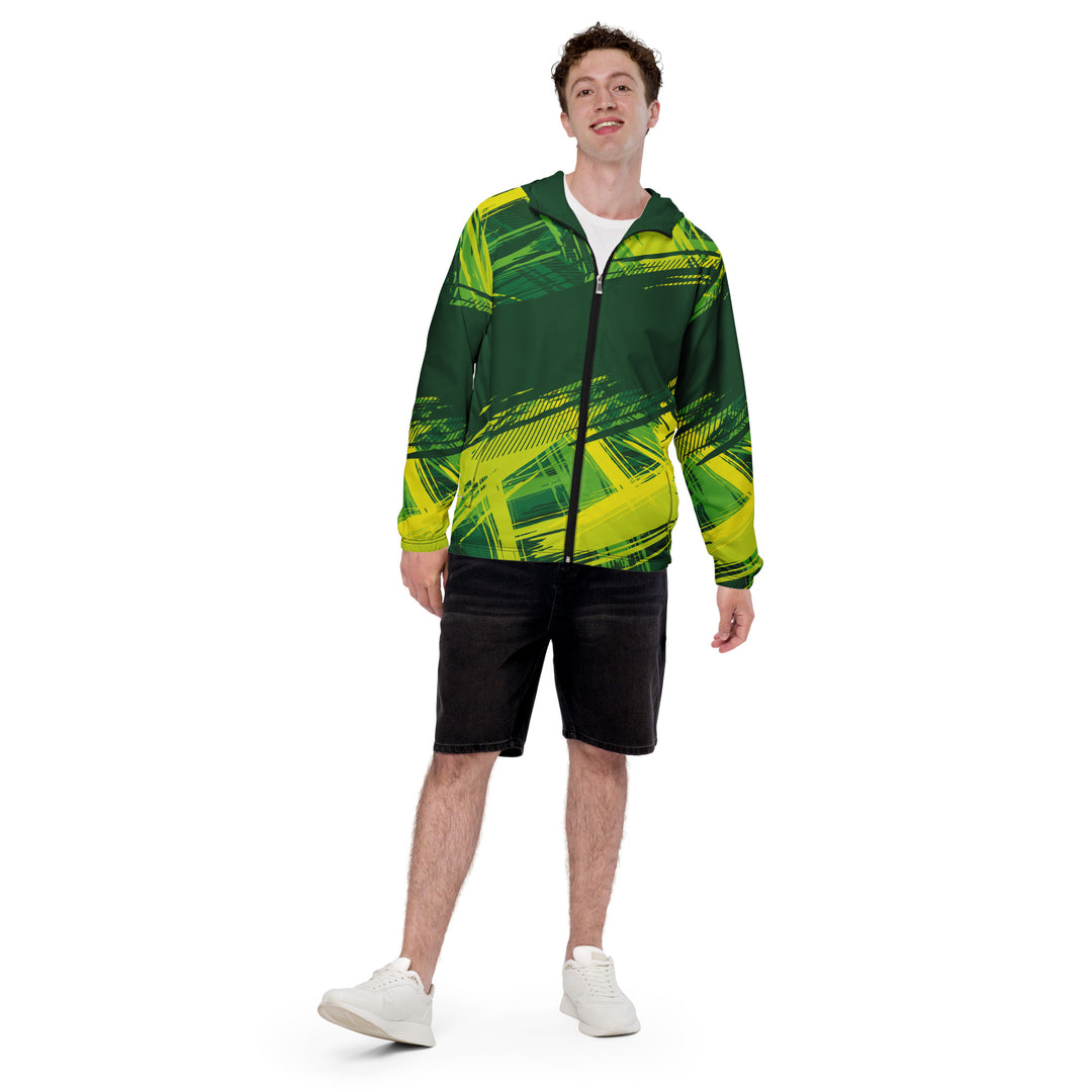 Men’s Windbreaker - Green Orbit