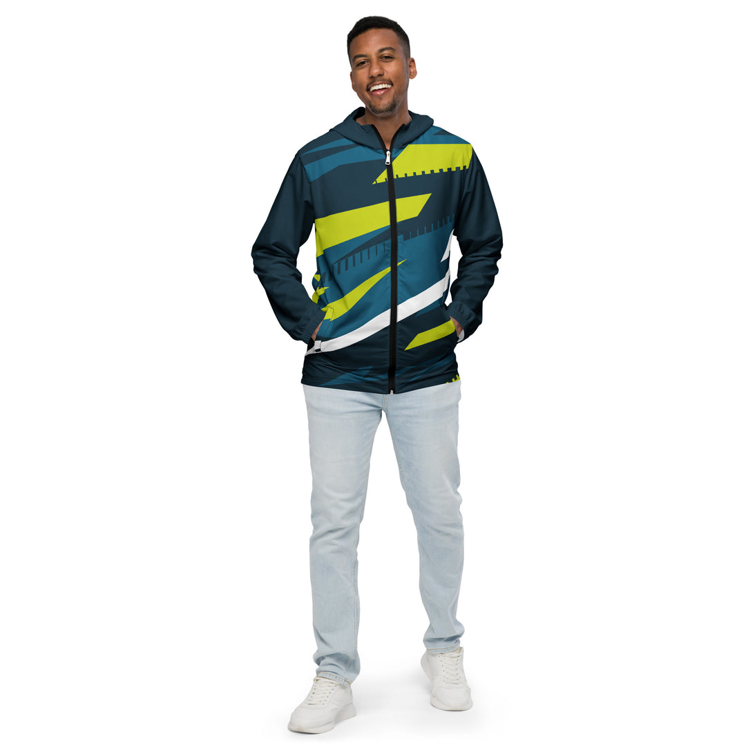 Men’s Windbreaker - Blue-Green Slow