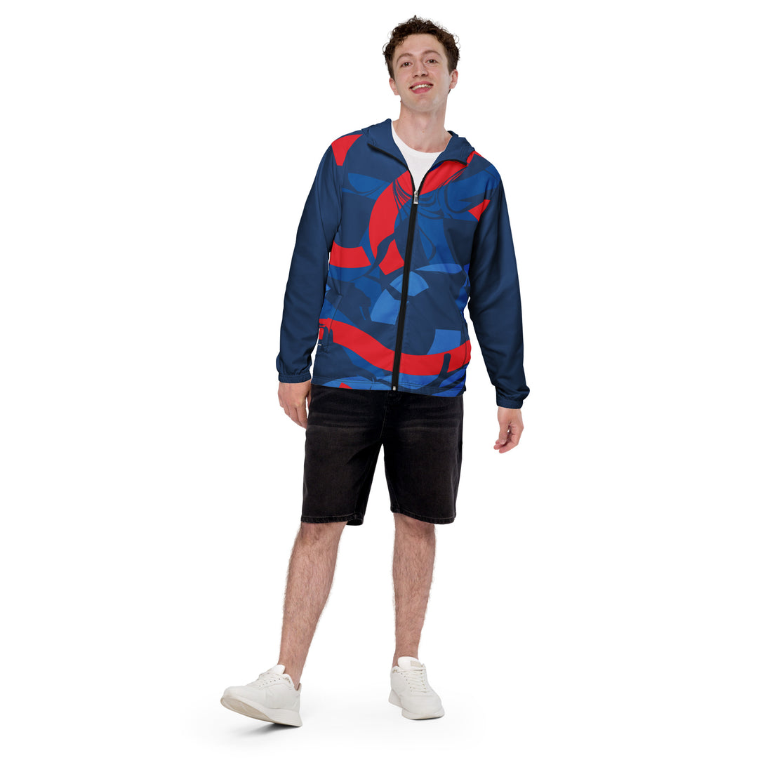 Men’s Windbreaker - Blue-Red Illusion