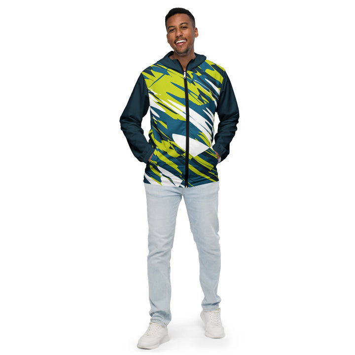 Men’s Windbreaker - Green-White Wish