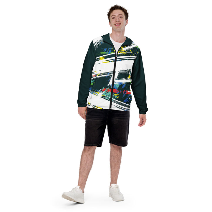 Men’s Windbreaker - Green-White Whip