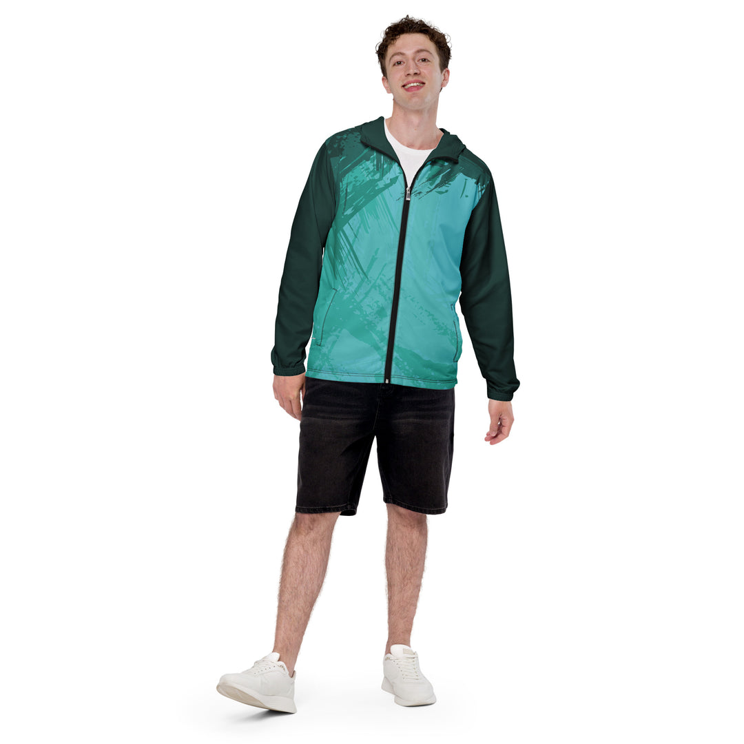 Men’s Windbreaker - Turquoise Clear