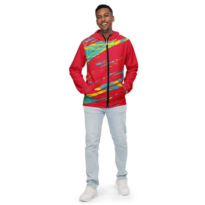 Men’s Windbreaker - Red-Green Joy