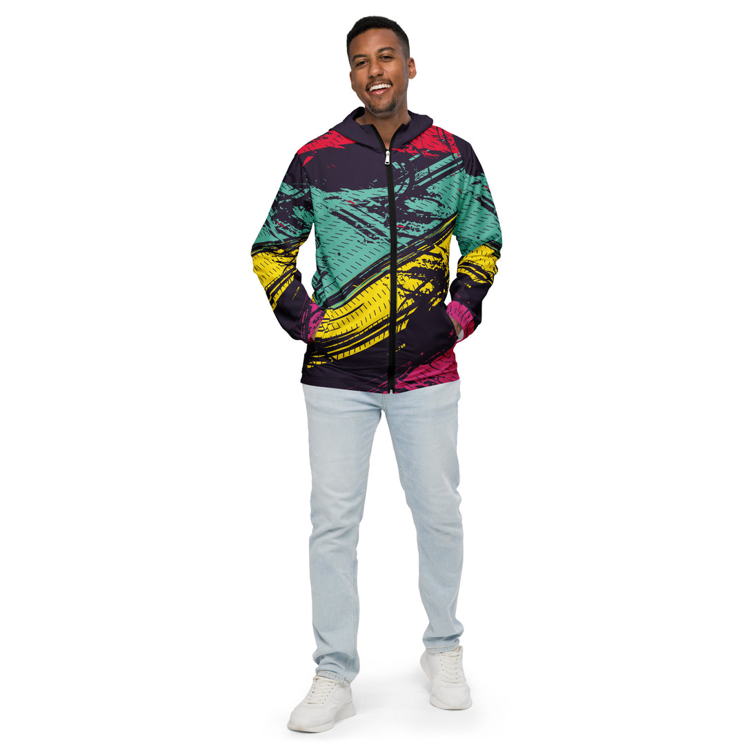 Men’s Windbreaker - Blue-Yellow Haul