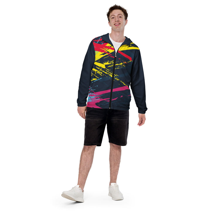 Men’s Windbreaker - Blue-Pink Remain