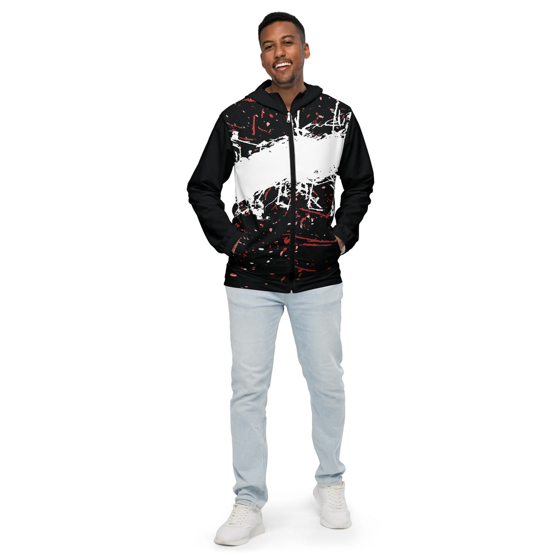 Men’s Windbreaker - Black-White Touch