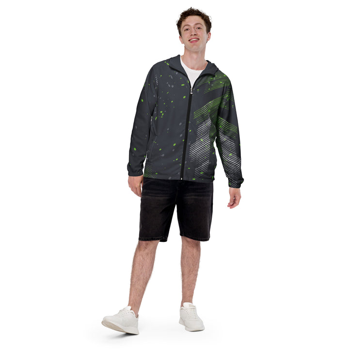 Men’s Windbreaker - Black-Green Snow