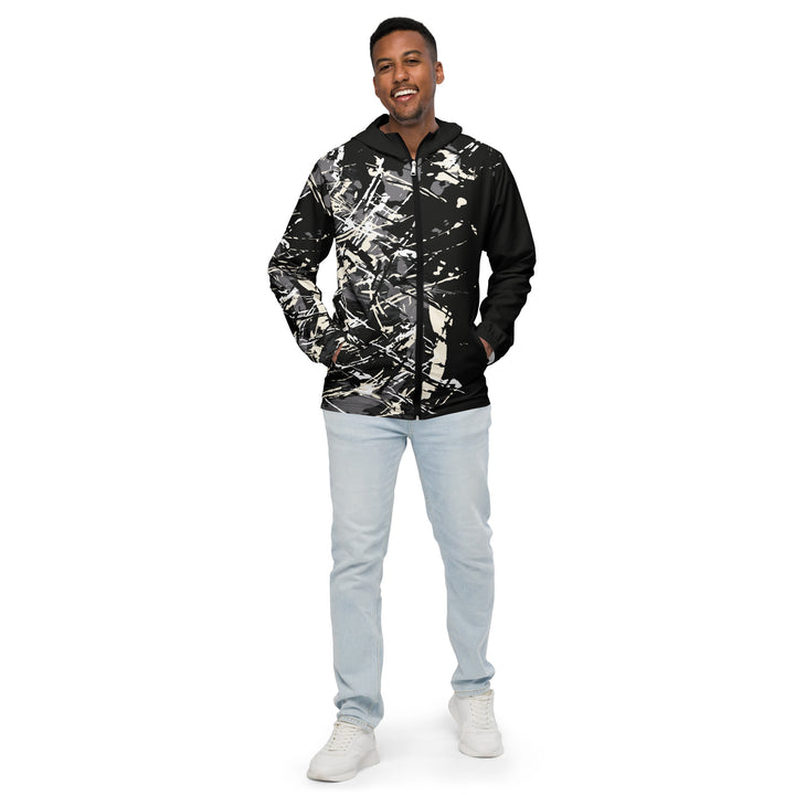 Men’s Windbreaker - Black-Grey Shred