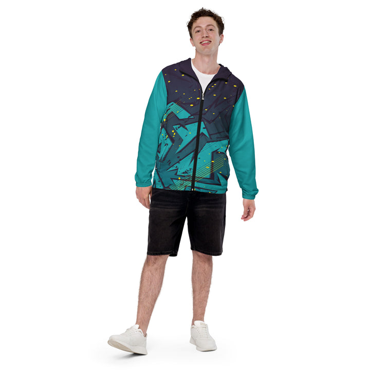 Men’s Windbreaker - Blue-Turquoise Player