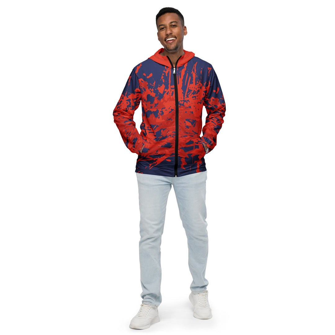 Men’s Windbreaker - Purple-Red Crash