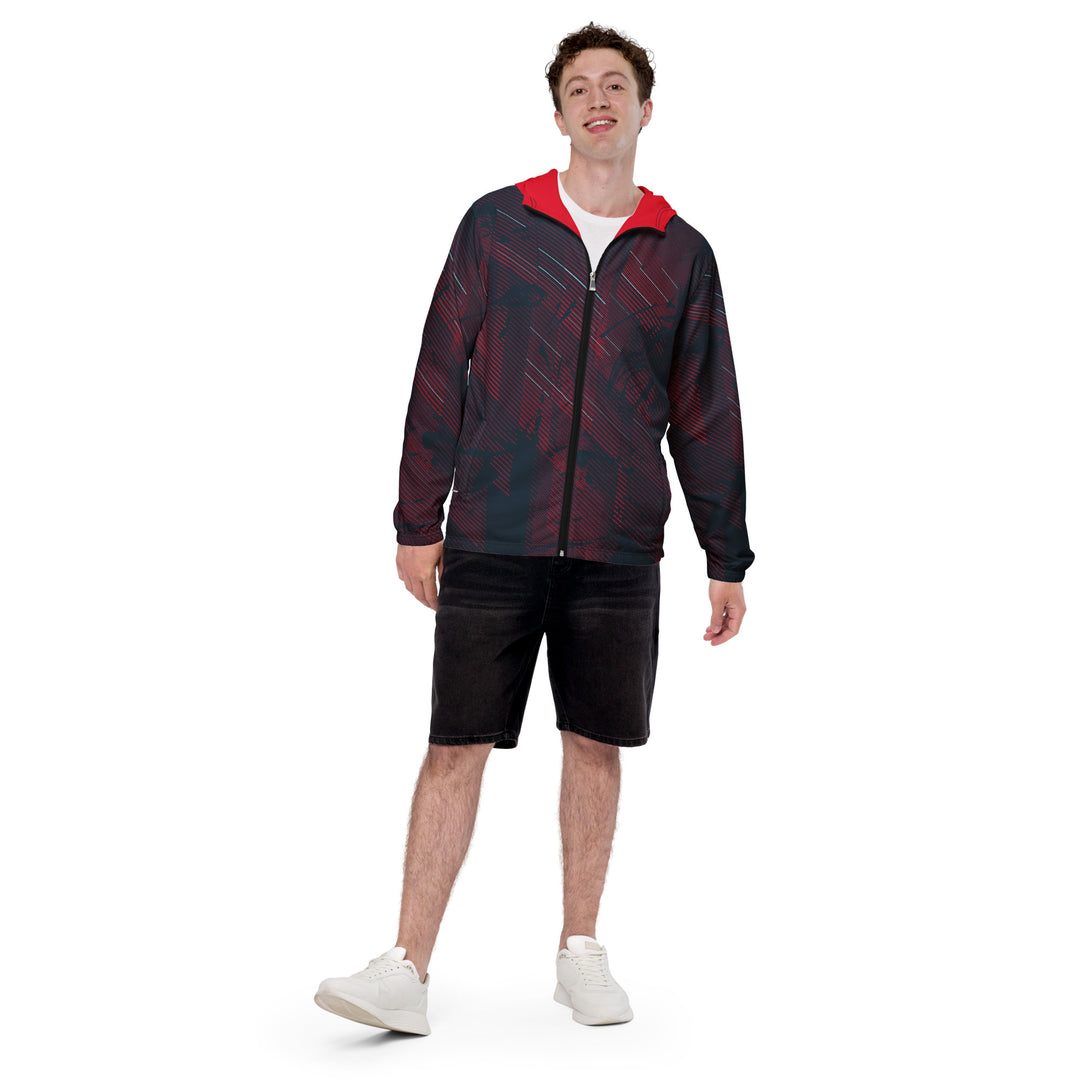 Men’s Windbreaker - Black-Red Trip