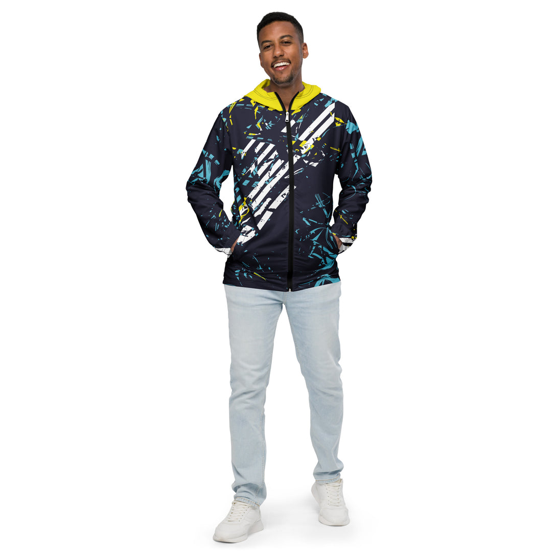 Men’s Windbreaker - Black-White Reach