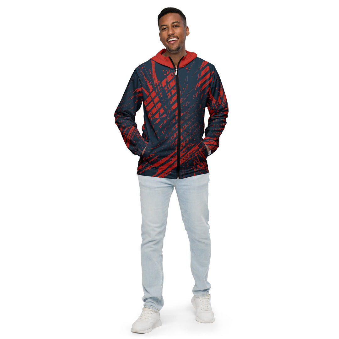 Men’s Windbreaker - Blue-Red Catch