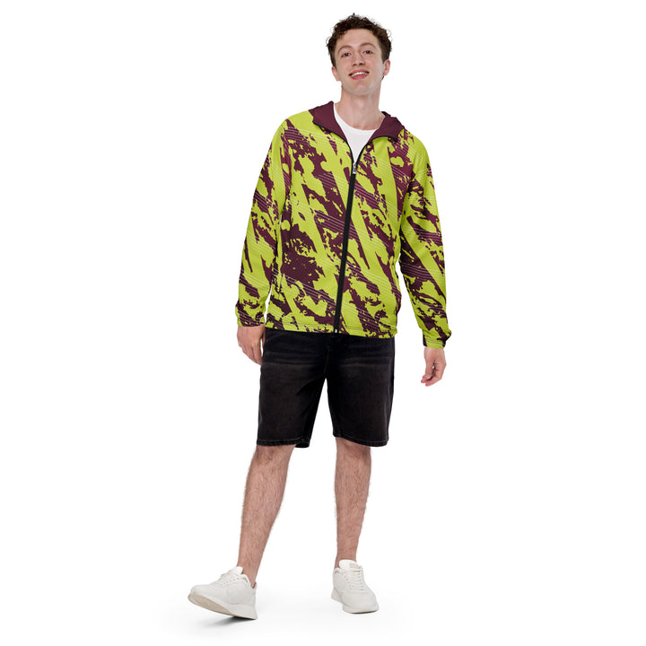 Men’s Windbreaker - Red-Green Snap