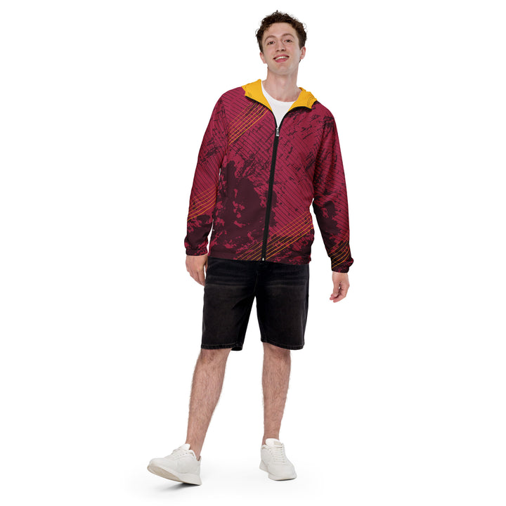 Men’s Windbreaker - Red-Yellow Plasma