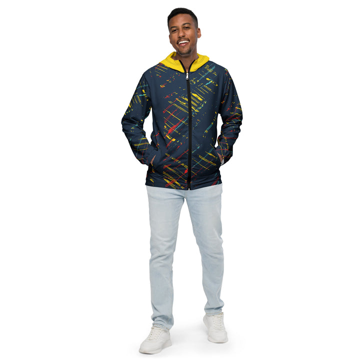 Men’s Windbreaker - Blue-Yellow Hide