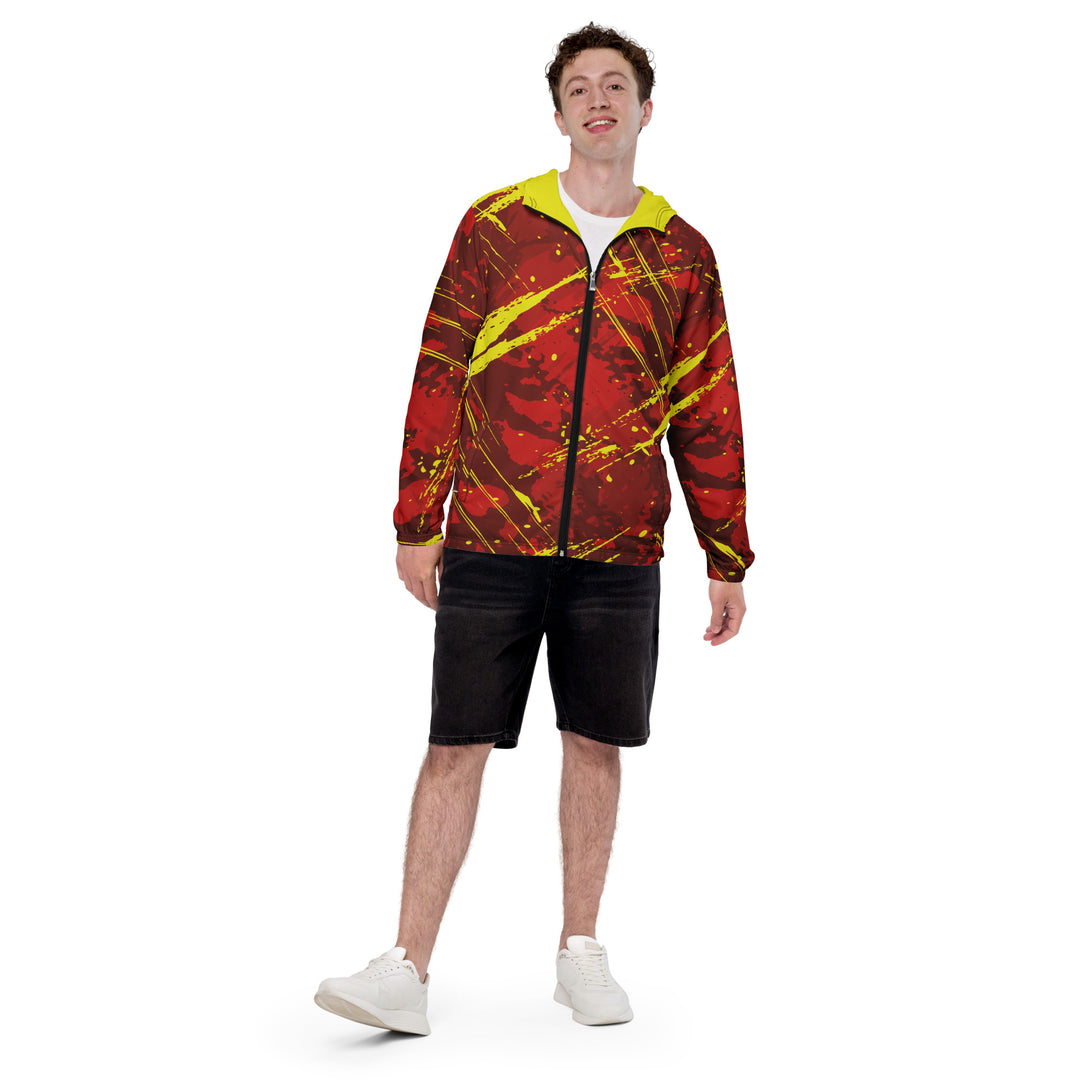 Men’s Windbreaker - Red-Yellow Phoenix