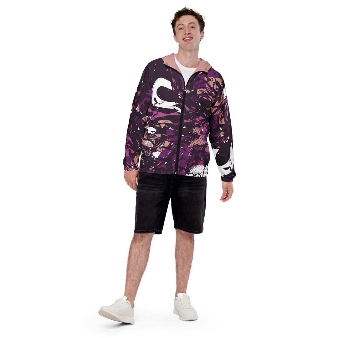 Men’s Windbreaker - Purple-White Fantasy