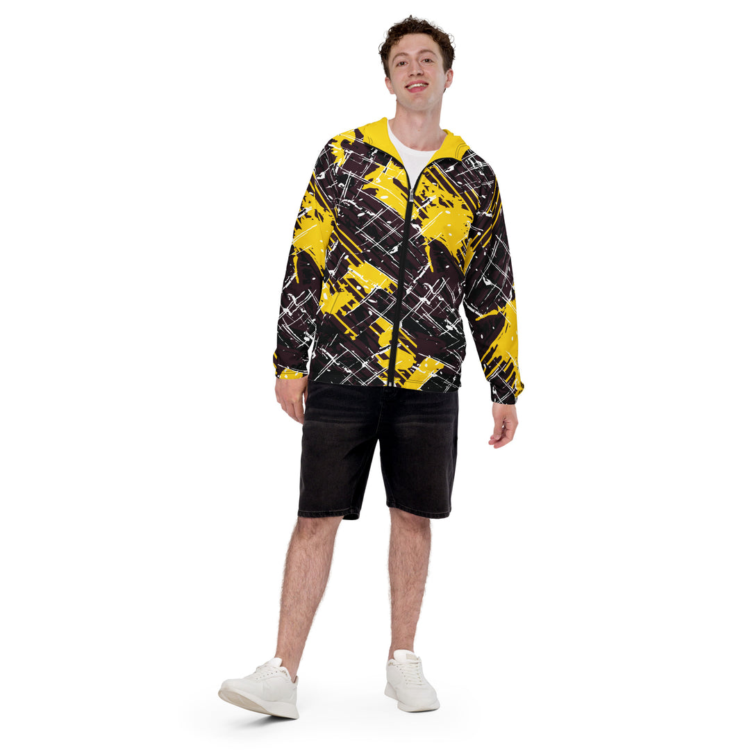 Men’s Windbreaker - Brown-Yellow Map