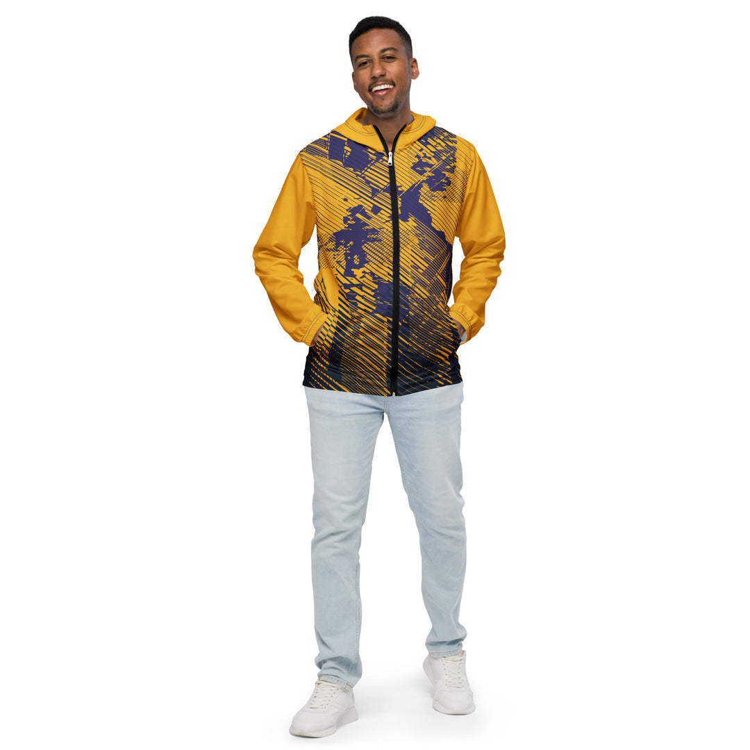 Men’s Windbreaker - Yellow-Purple Terrain