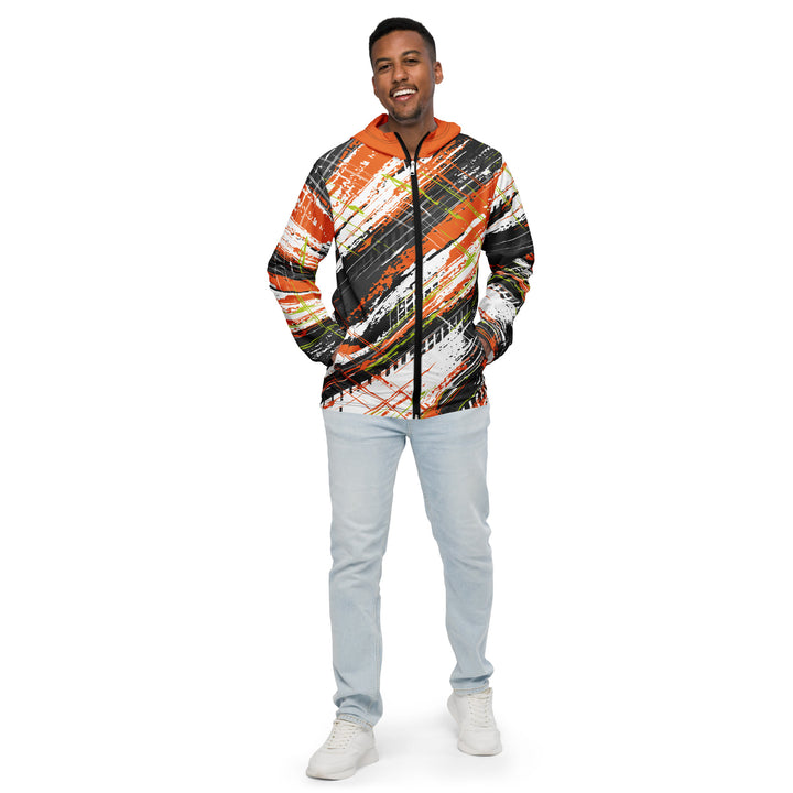 Men’s Windbreaker - Black-Orange Trace