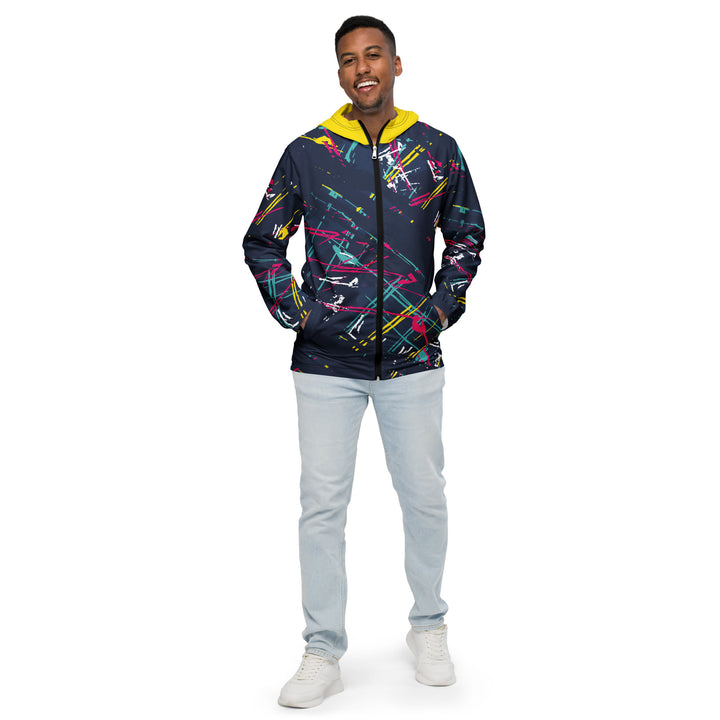 Men’s Windbreaker - Blue-Yellow DNA