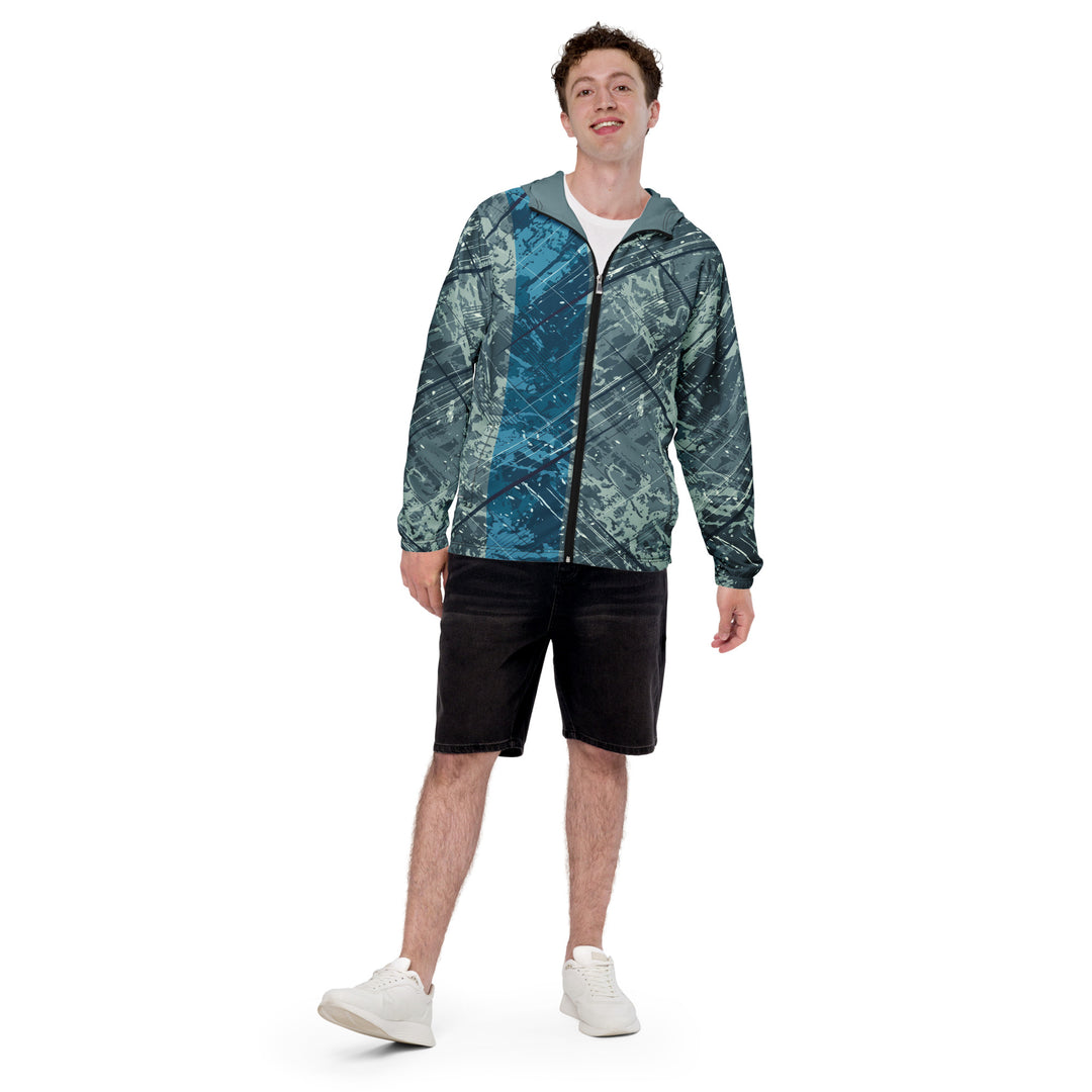 Men’s Windbreaker - Grey-Blue Cover