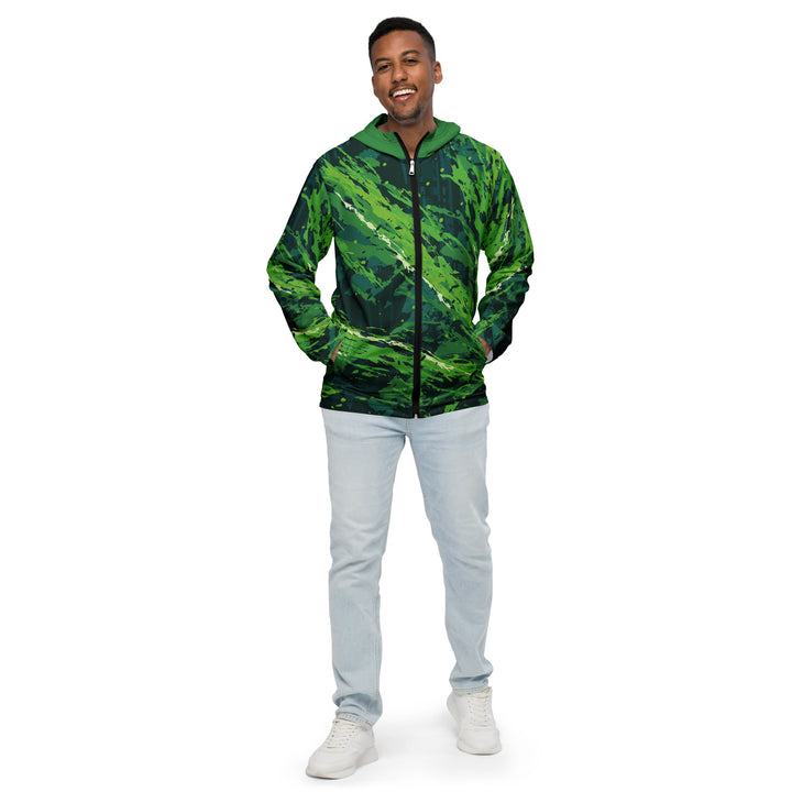 Men’s Windbreaker - Green Eruption