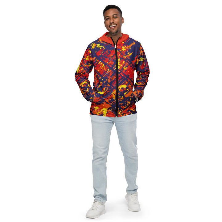 Men’s Windbreaker - Red-Purple Burst