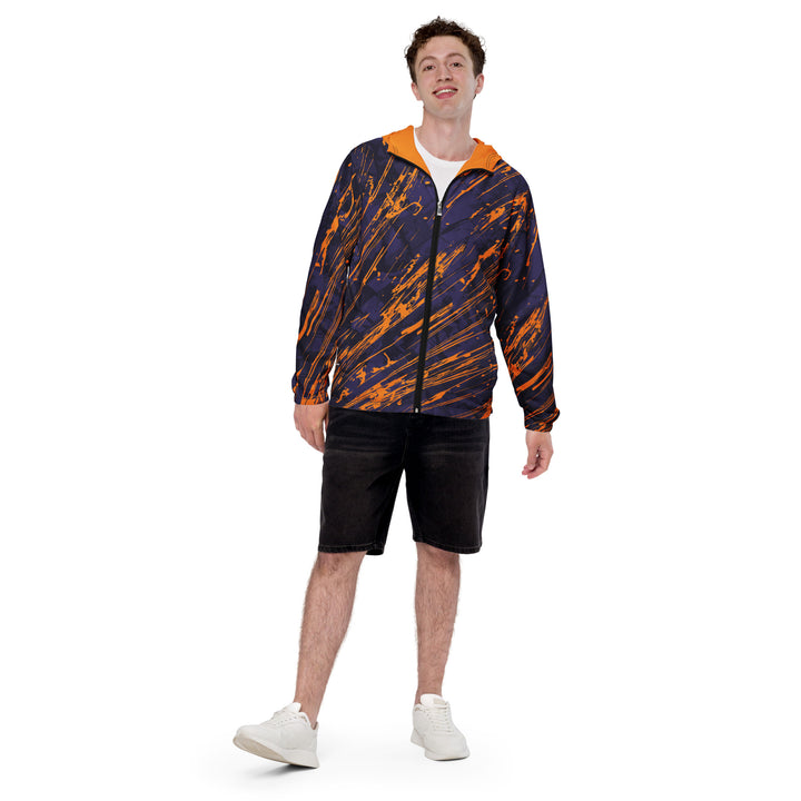 Men’s Windbreaker - Purple-Orange Explosion