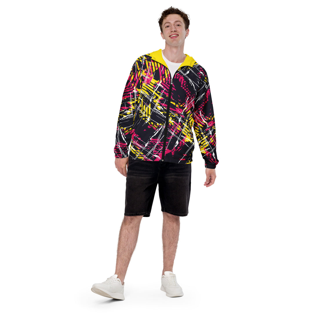 Men’s Windbreaker - Black-Pink Parts