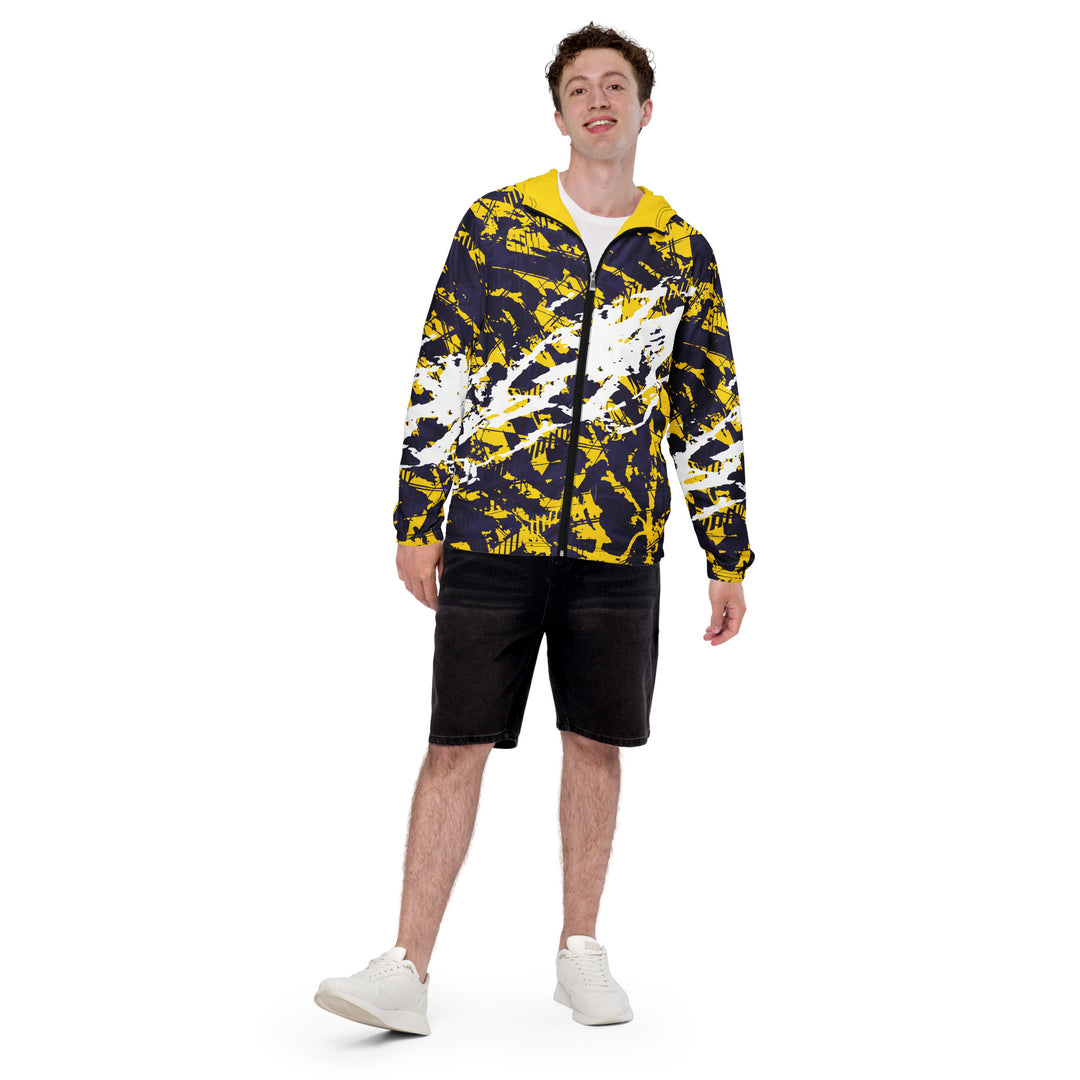 Men’s Windbreaker - Yellow-Purple Cut