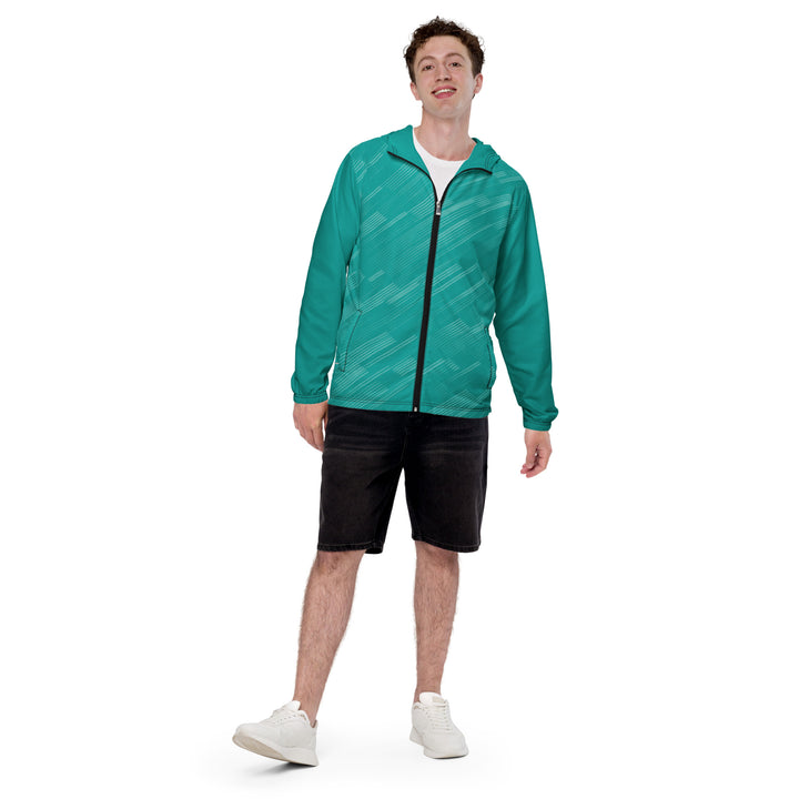 Men’s Windbreaker - Turquoise Ray