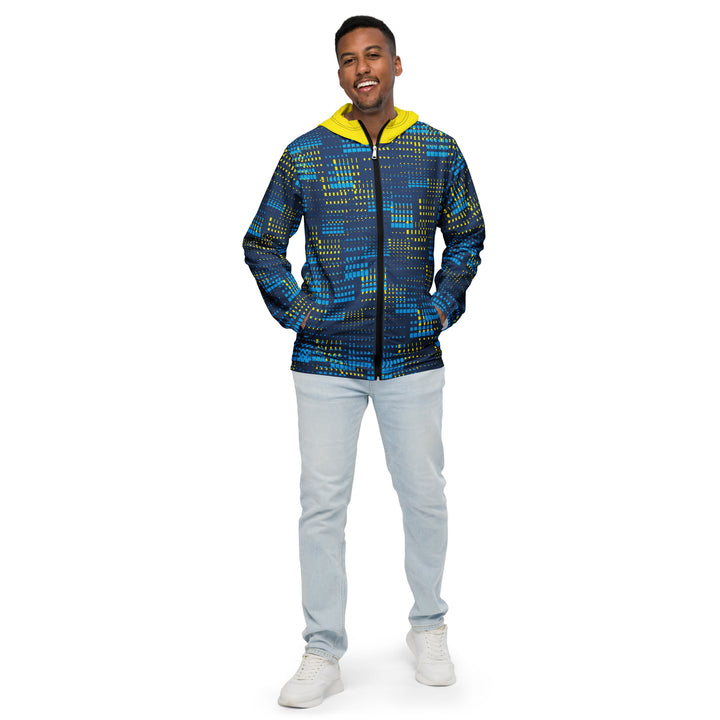 Men’s Windbreaker - Blue-Yellow Blast