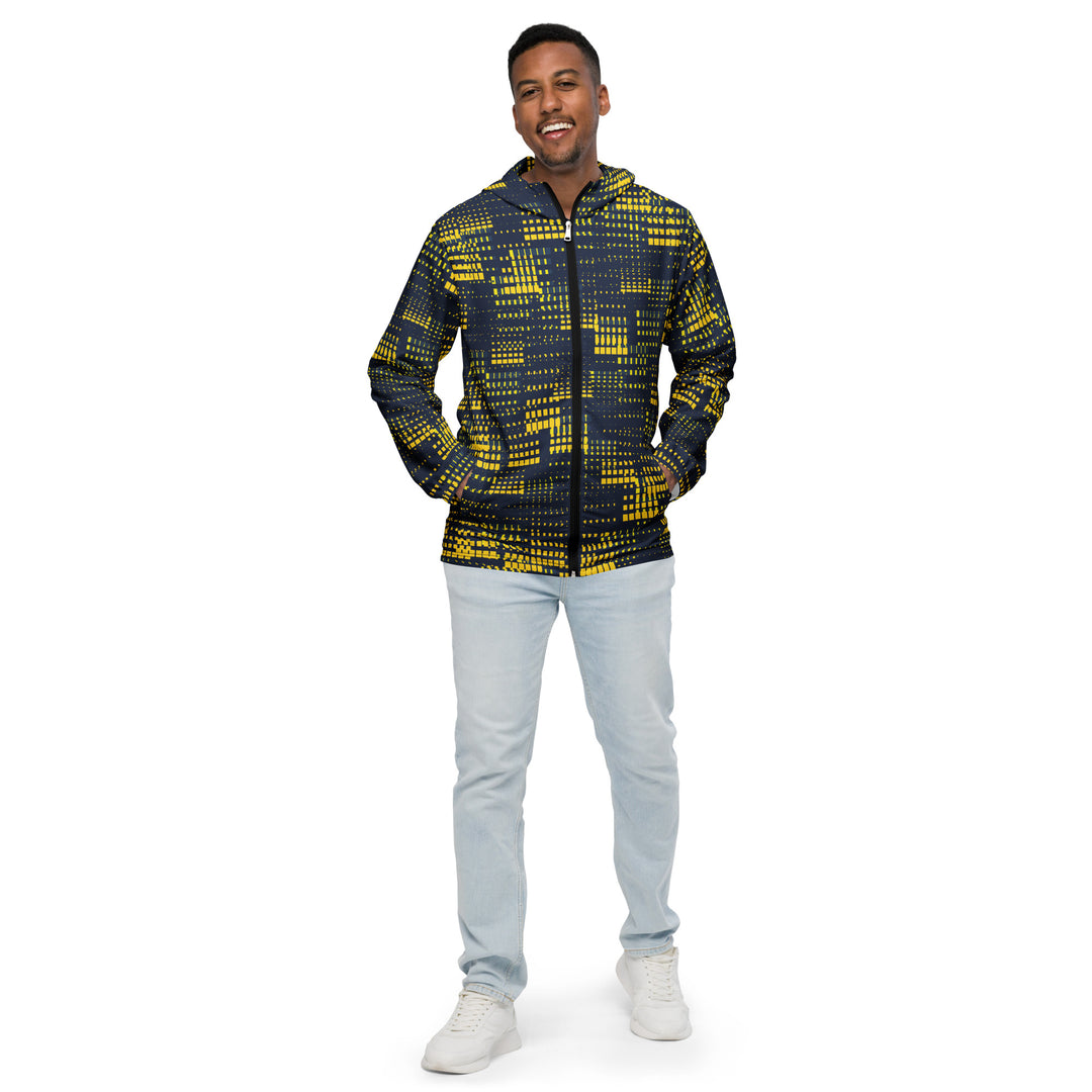 Men’s Windbreaker - Yellow-Blue Blast