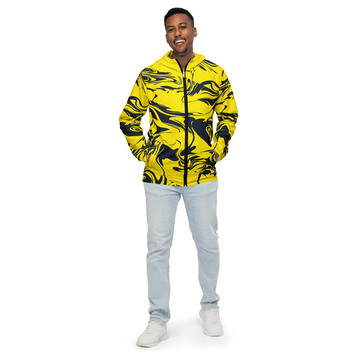 Men’s Windbreaker - Yellow-Black Merge