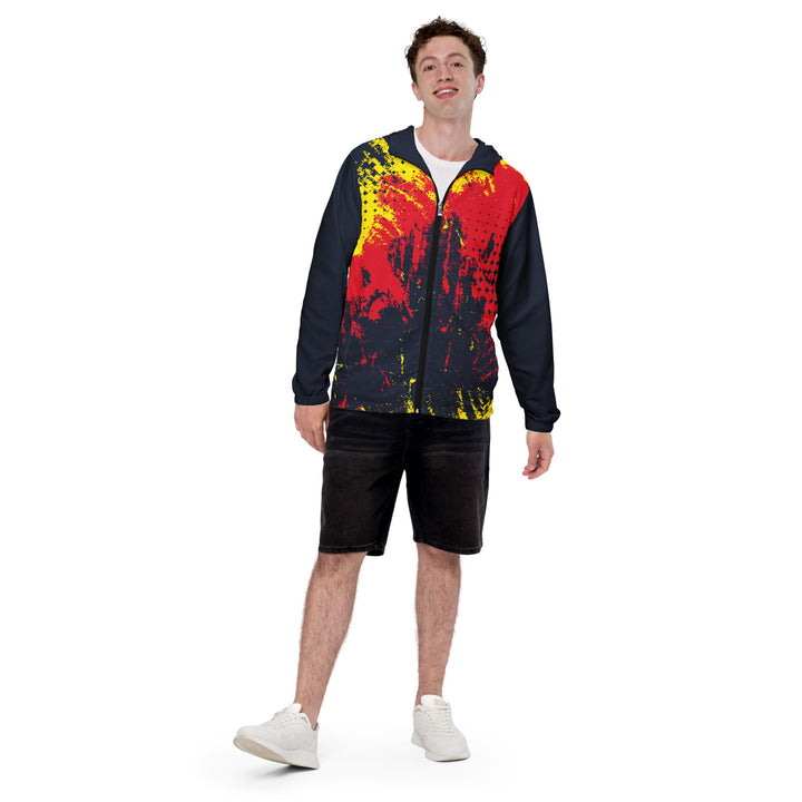 Men’s Windbreaker - Black-Red Sweep