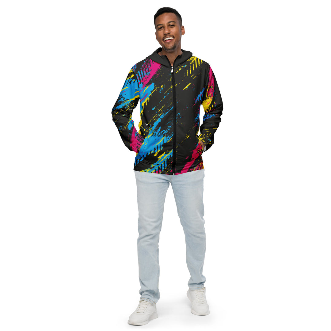 Men’s Windbreaker - Black-Pink Overdraw