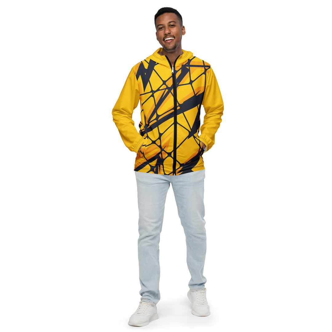 Men’s Windbreaker - Yellow-Black Net