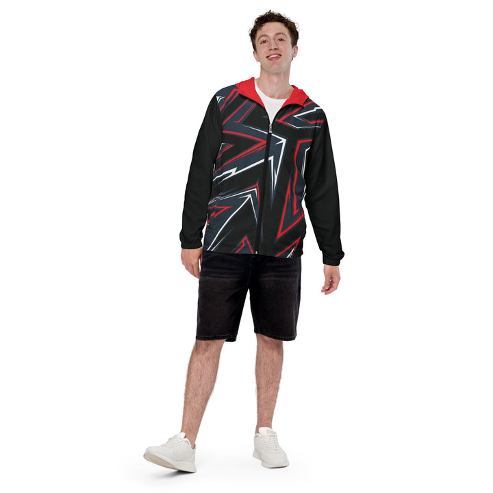 Men’s Windbreaker - Black-Red Arrow